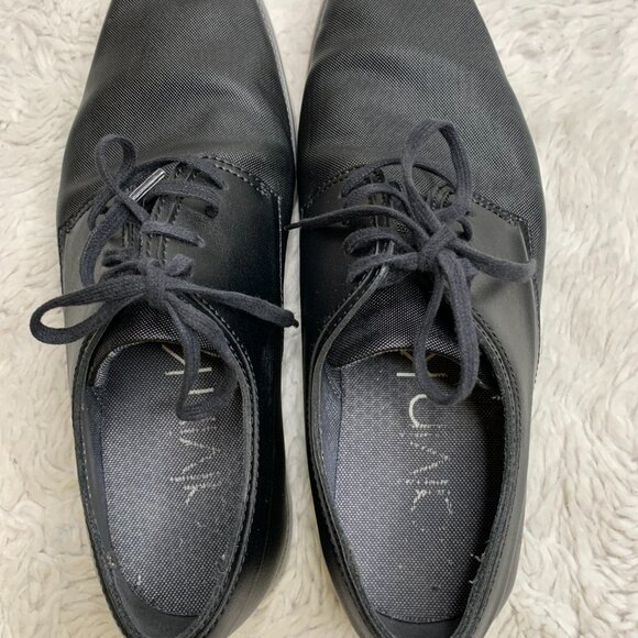 Calvin Klein Mens Kellen Black Emboss Leather Lace Up Casual Oxford Shoes 11 - Picture 7 of 7